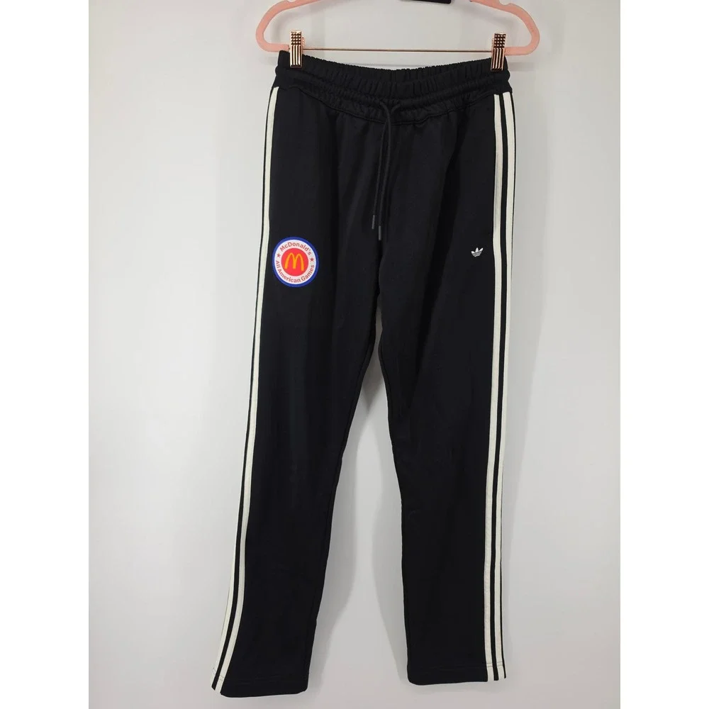 Adidas McDonalds All American Games Track Pants Black White Stripes Mens Small